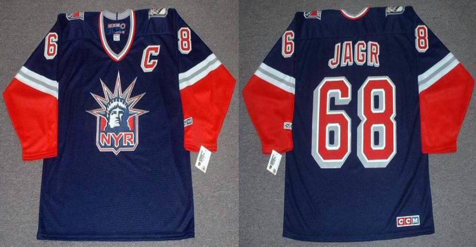 2019 Men New York Rangers #68 Jagr blue CCM NHL jerseys